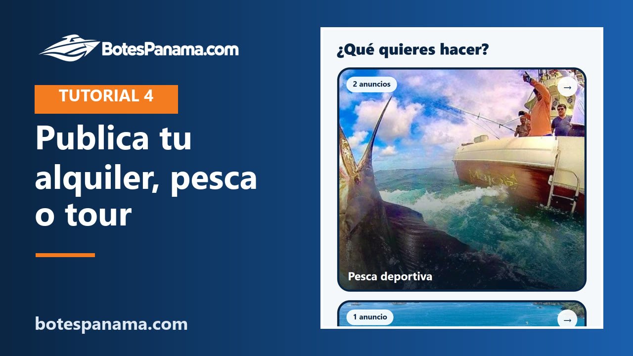 Cómo publicar tu alquiler, pesca o tour