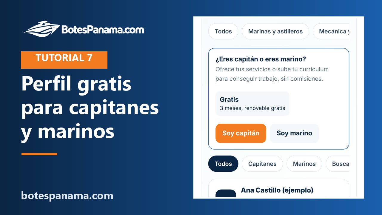 Capitanes y marinos: tu perfil gratis